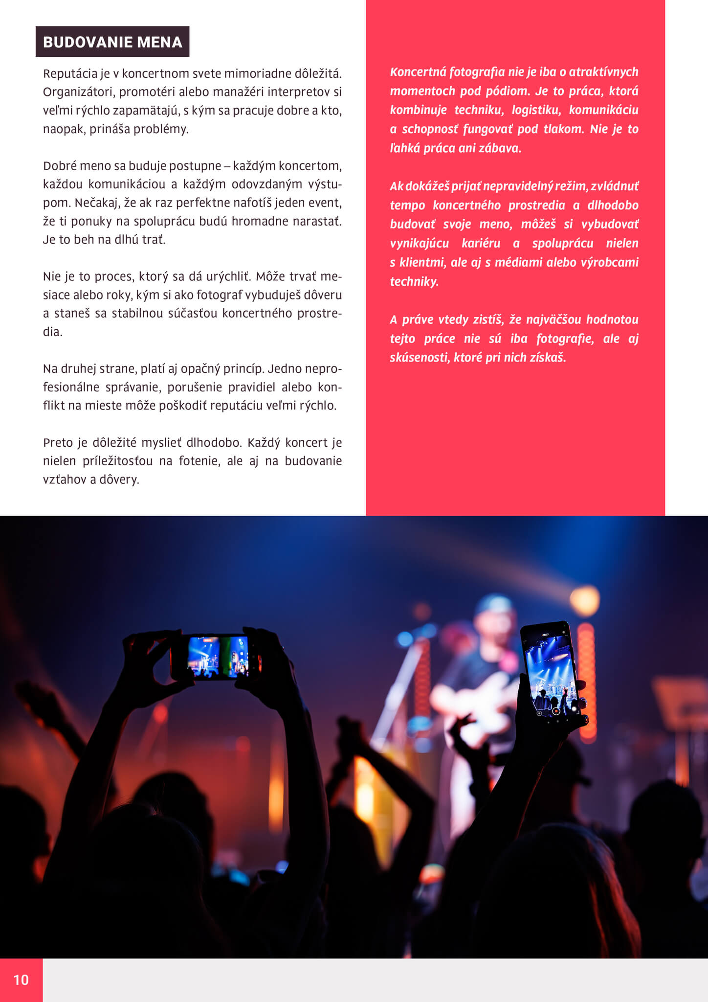 eBook Ako sa fotí zvuk masterclass - koncert a event fotografia - ukážka