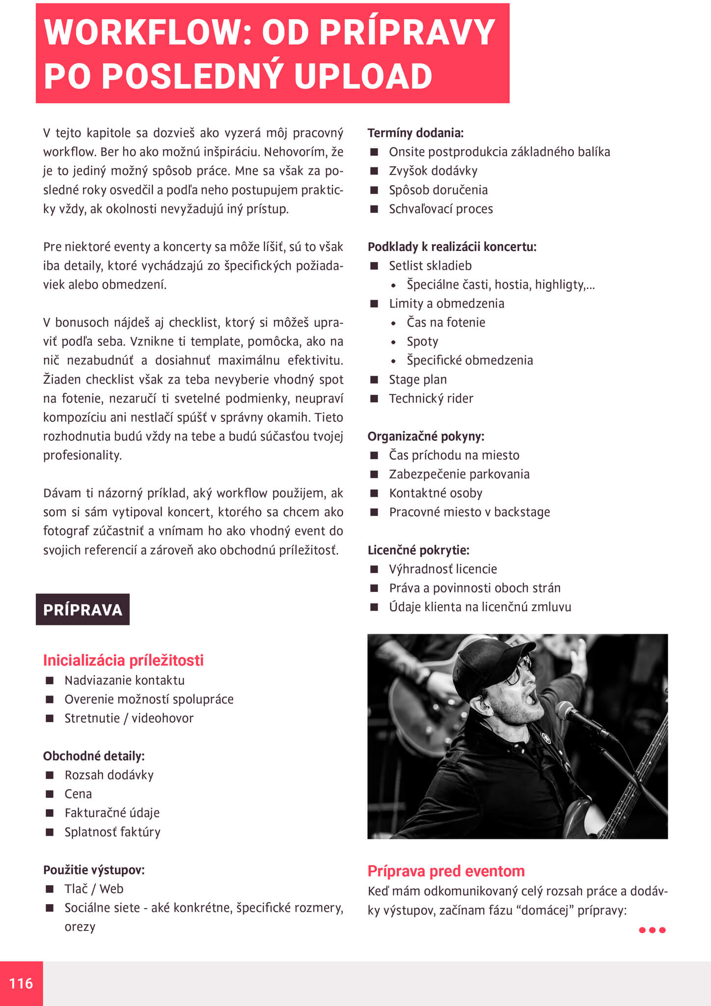 eBook Ako sa fotí zvuk masterclass - koncert a event fotografia - ukážka