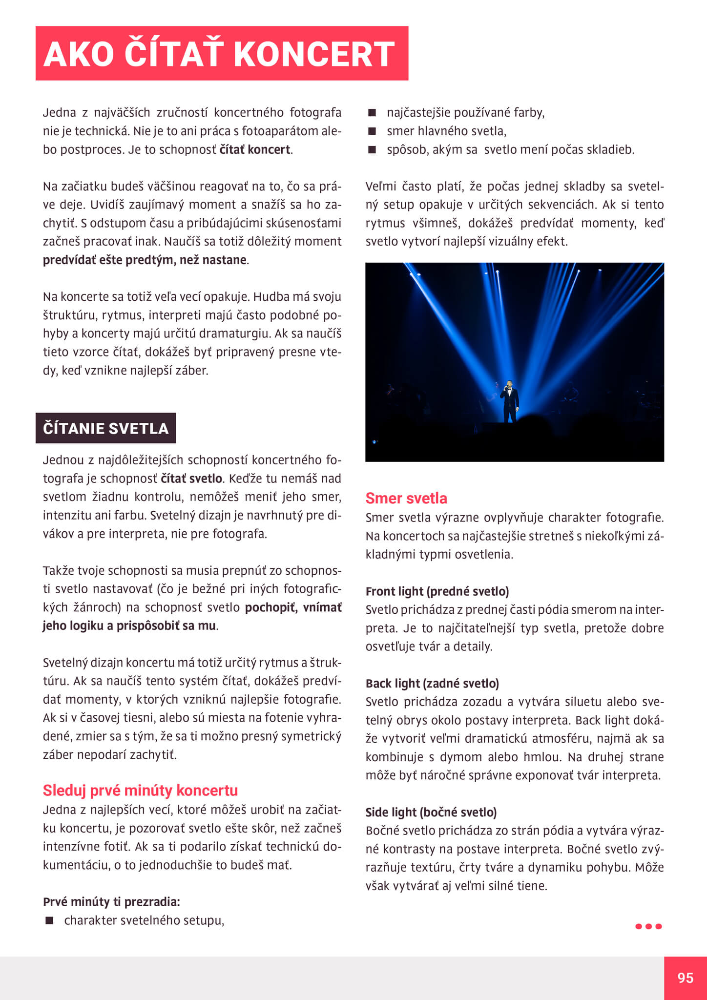 eBook Ako sa fotí zvuk masterclass - koncert a event fotografia - ukážka